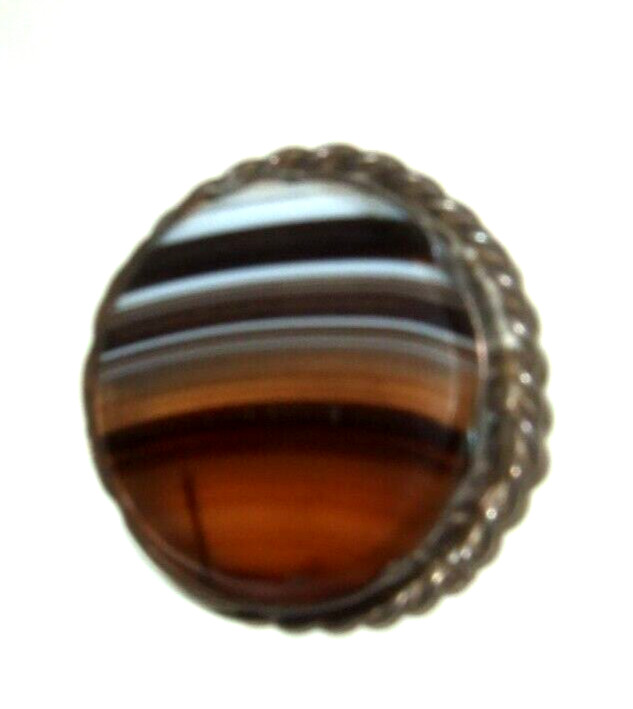 Scottish Agate Pin Antique Estate Jewelry