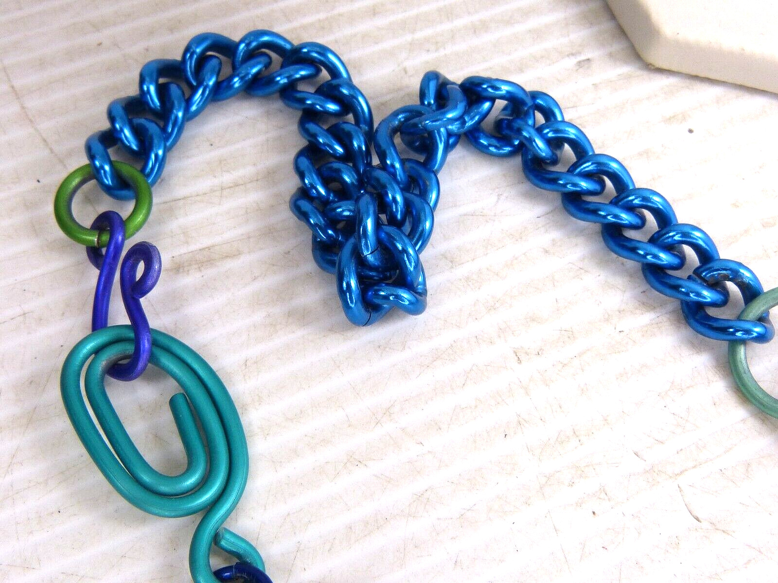 Vintage Multi Color Anodized Aluminum Necklace Estate Find ! Spada ??