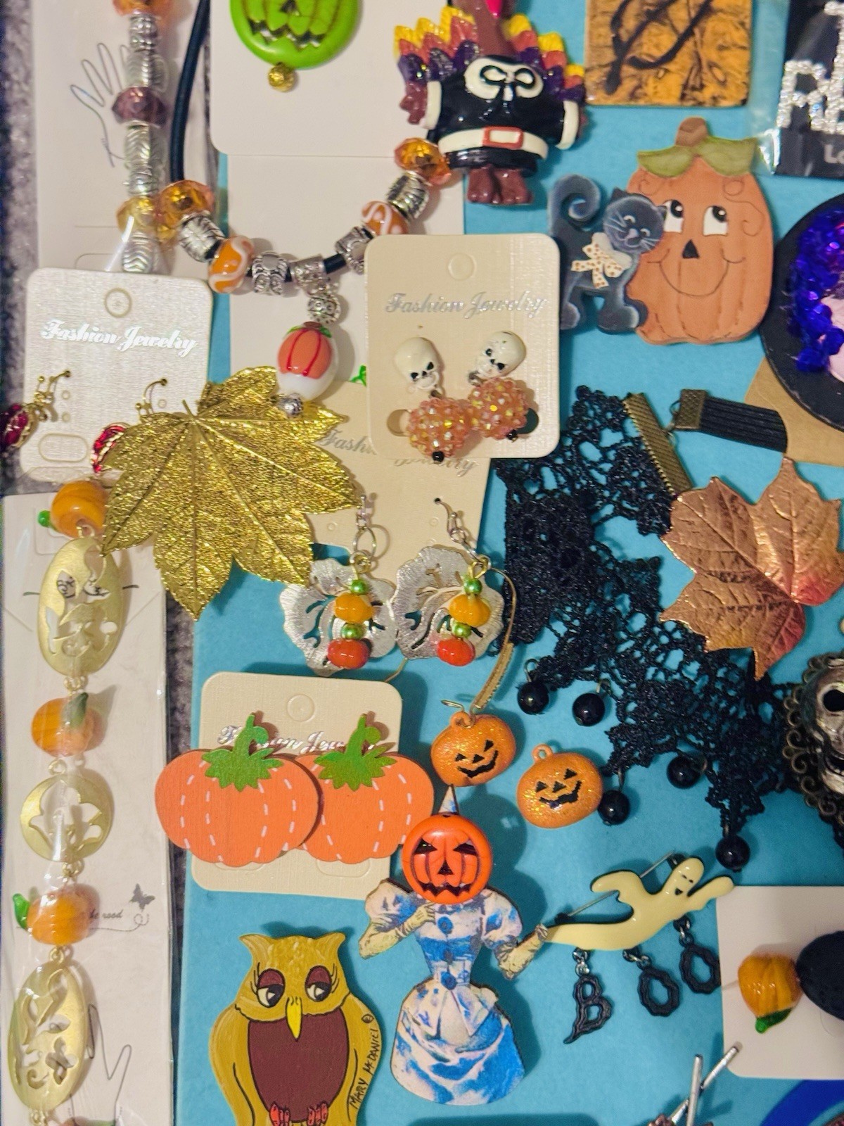 Halloween Fall Theme Jewelry Lot Of 65. Some Signed Some New With Tag