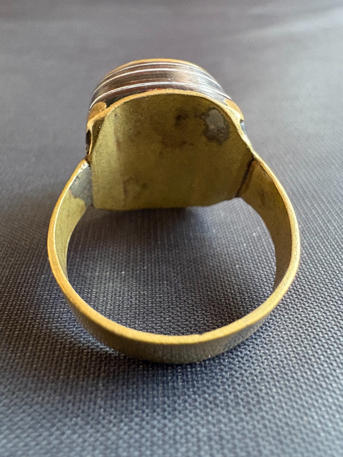 Vintage Moroccan Tuareg Brass Ring Berber Sahara Handmade Ring Brass Size 11 US