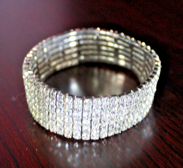 Vintage 6 Strand “Sparkly” Stretch Band. Elegant, Formal