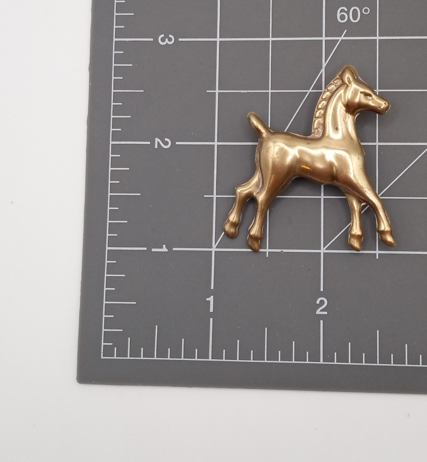Small Spirited Horse Brooch Gold Tone equestrian, colt, foal, western