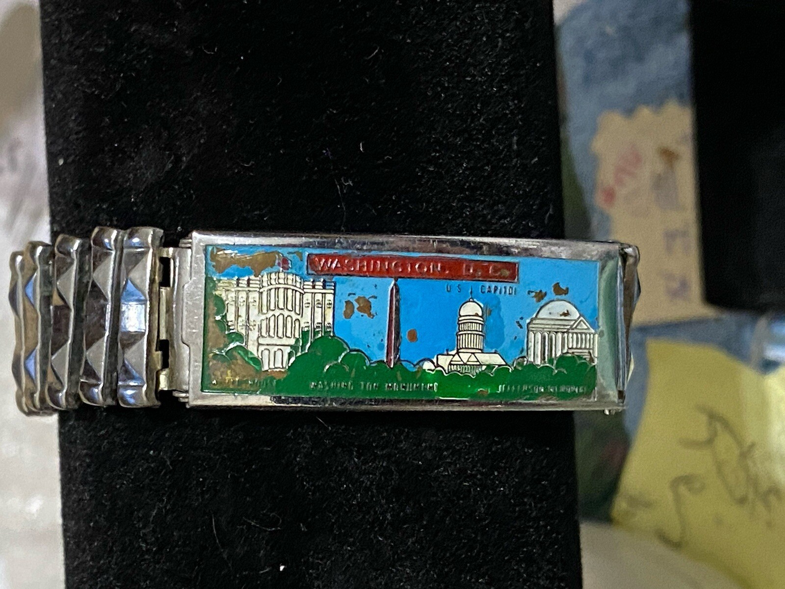 Vintage Photo Hide Bracelet USA Washington DC buildings Monument retro Unisex