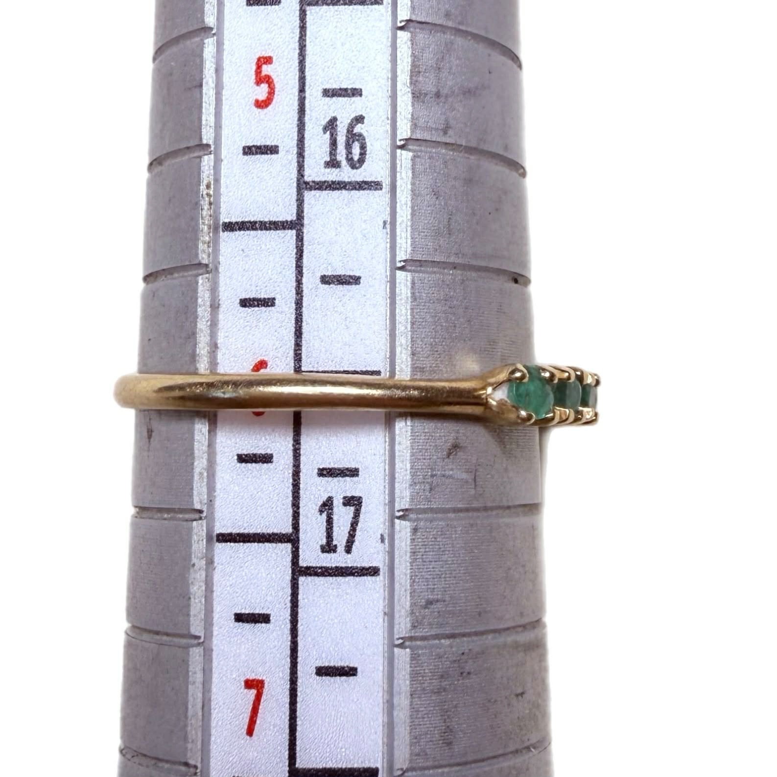 LUX Vintage 10k Gold Emerald Ring, Size 6