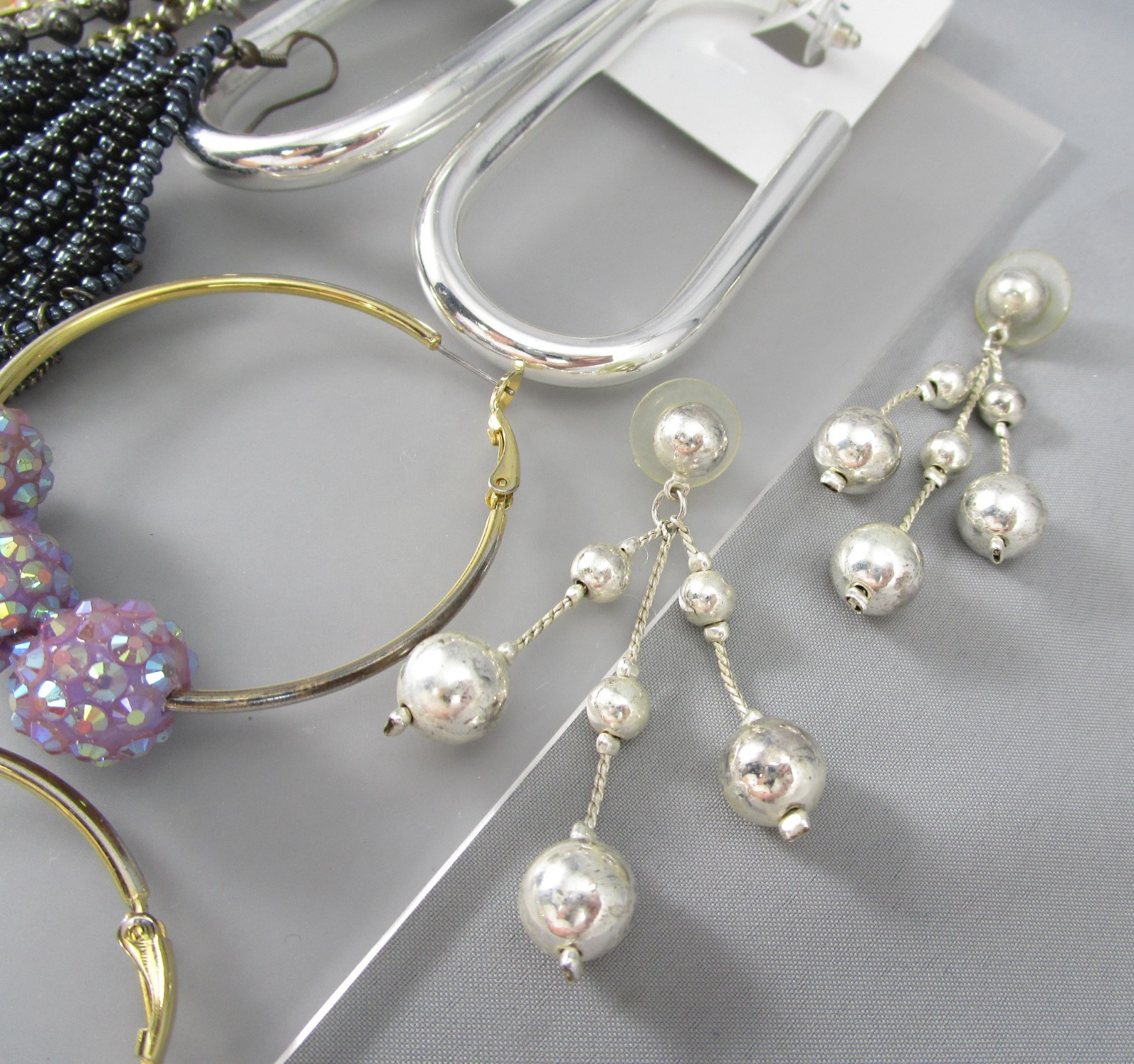 Vtg Mod Retro Multi Styles & Colors LOT 8 Post Pierced Earrings 175B
