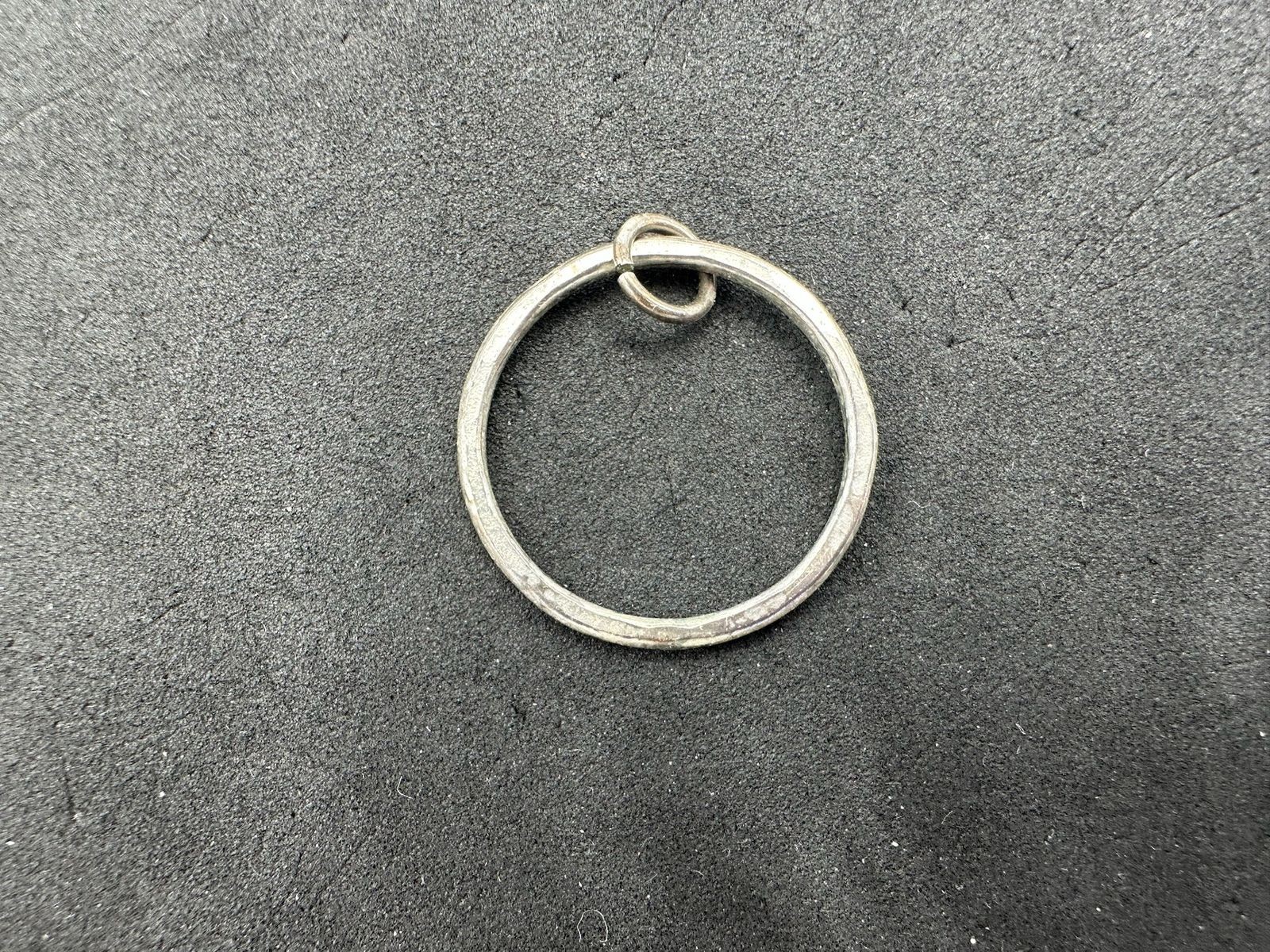 1.53g Vintage Sterling Silver 925 Circle Hoop Loop Ring Pendant M