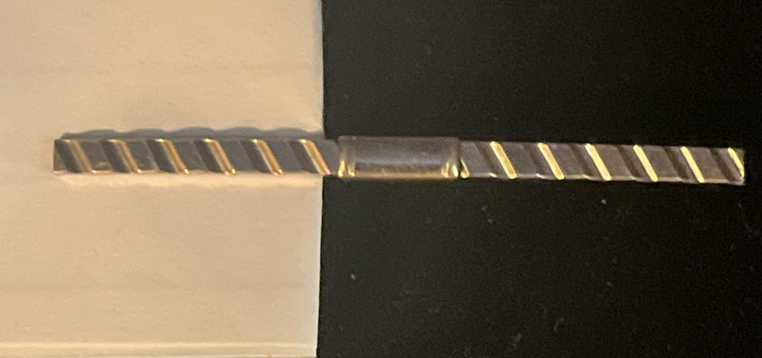 Vintage Hadley Fancy Collar Bar/Stay/Gold Plated Brass/Signed/USA/2 1/8 Inches