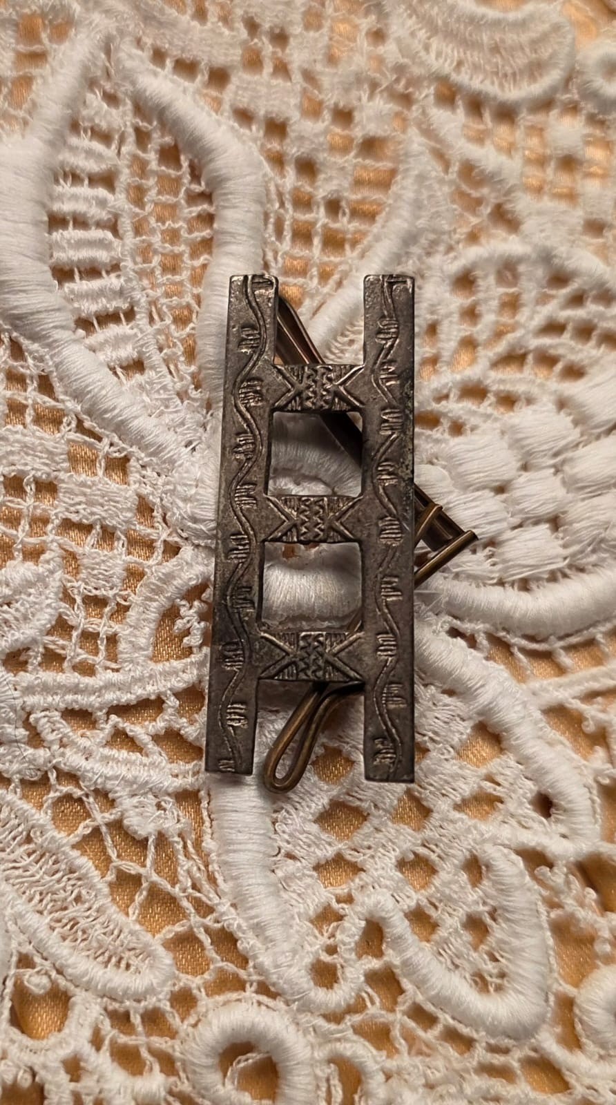 VICTORIAN 19TH C NICKEL SASH CHARM LOT STAR HEART SNAKE + JACOB’S LADDER