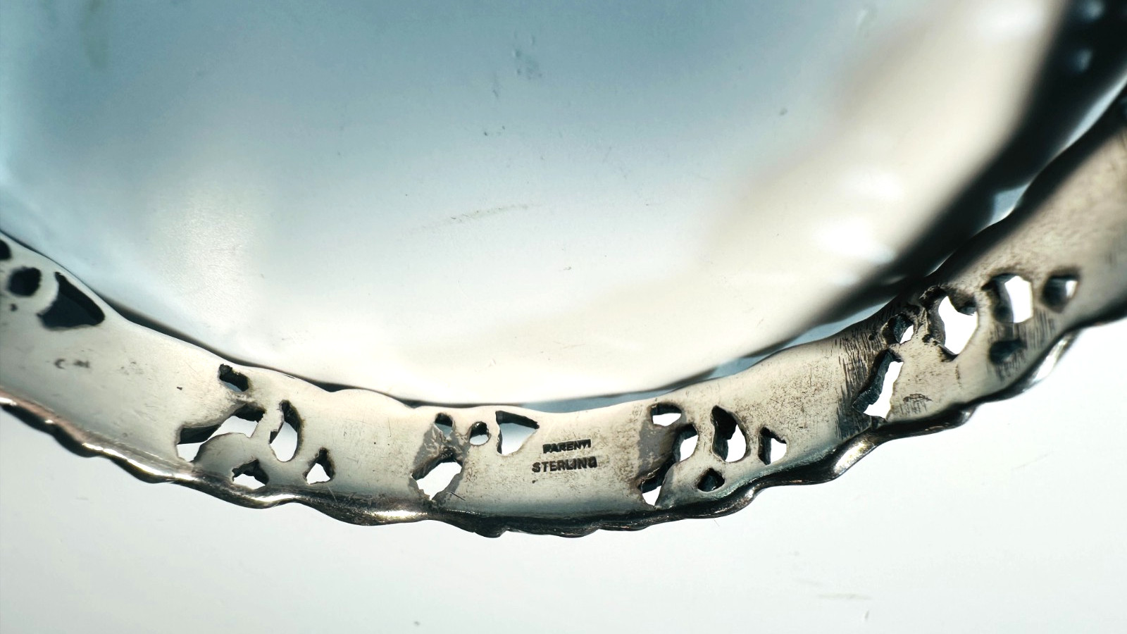 Parenti Bangle Bracelet Vintage Sterling Silver 37.19g 2.73″ Round 10mm