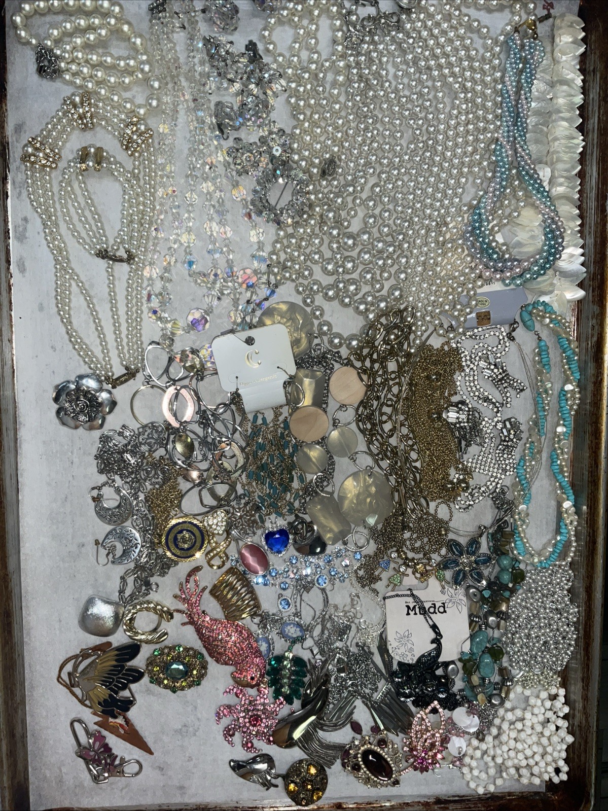 Huge Estate Jewelry Lot 500+Pc 40 Lb All Wearable Antique to Now Many Signed