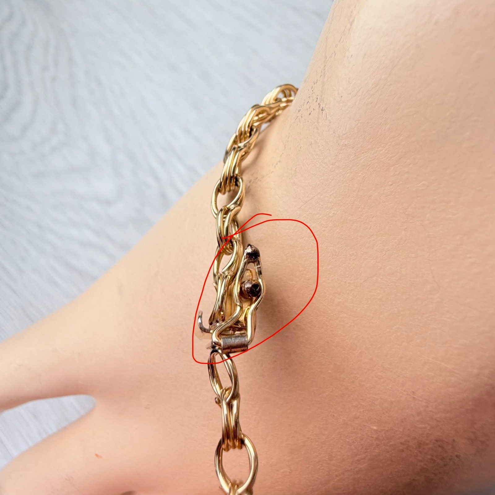 Vintage Krementz Gold Filled Plated or Overlay Starter Charm Bracelet w/ Charm