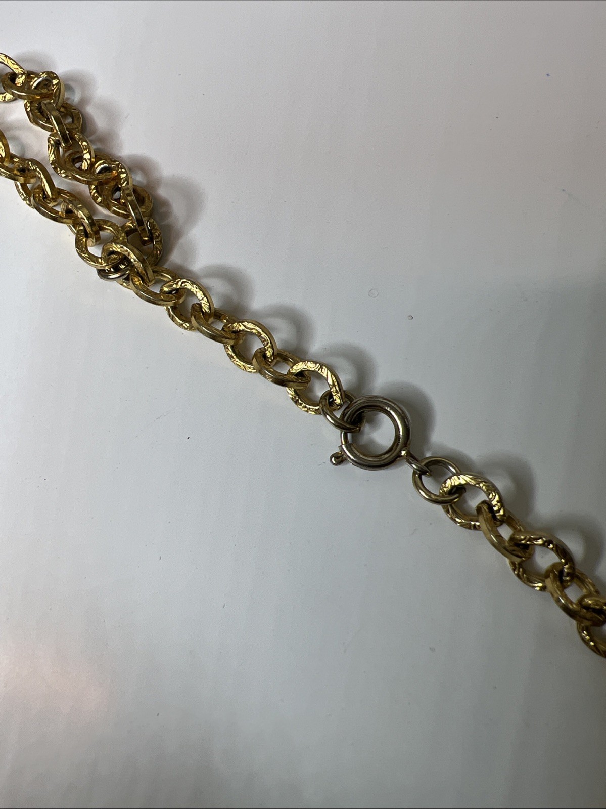 Vintage Cadoro Signed Gold Tone Bird Runway Statement Necklace Rare 16”