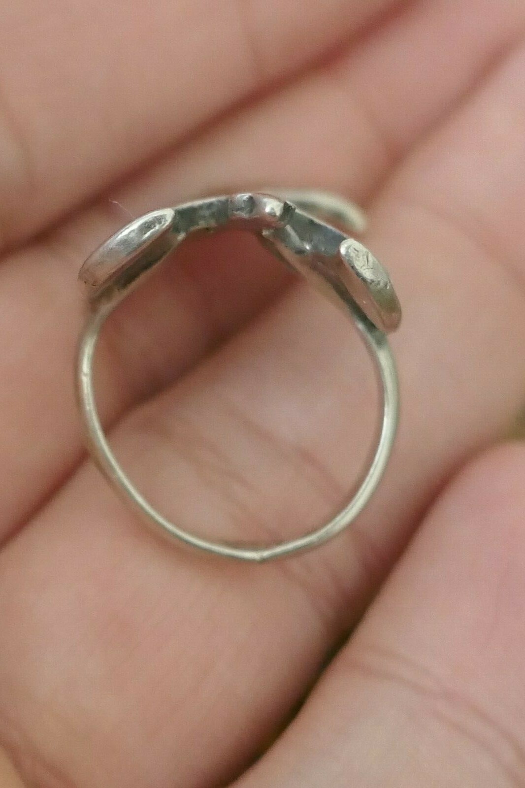 Vintage Southwest Sterling Turquoise & Coral Ring – Size 4.25 / 6.8 Grams