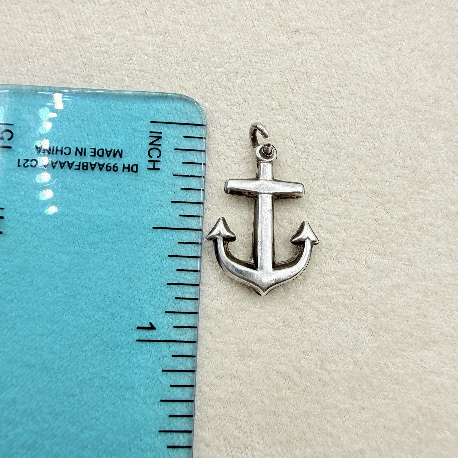 Vintage Sterling Silver Ship Anchor Charm Pendant Nautical Jewelry Accessory