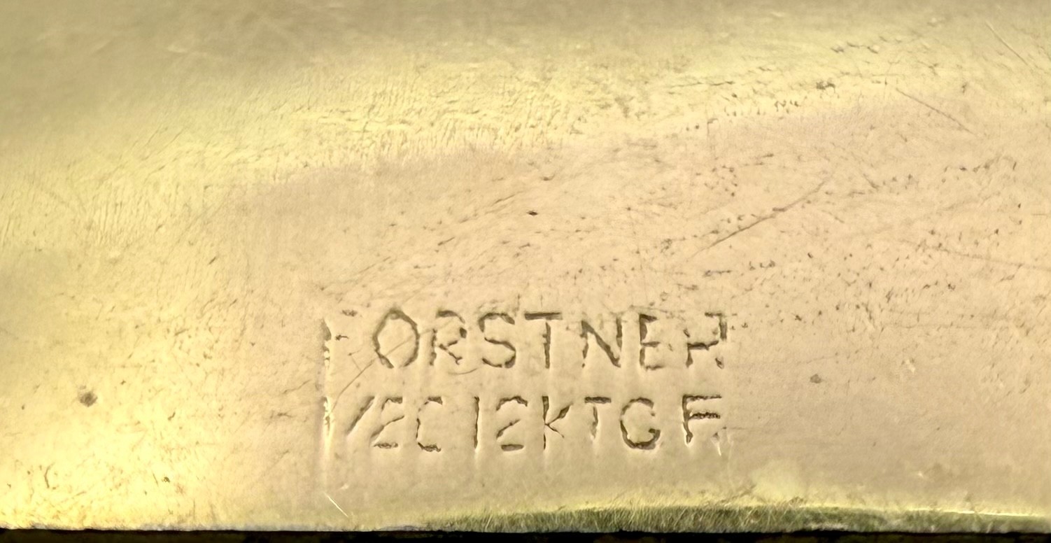 Vintage FORSTNER 1/20 12K GF Snake Chain 7″ Bracelet Engraved Bee 1971 Charm