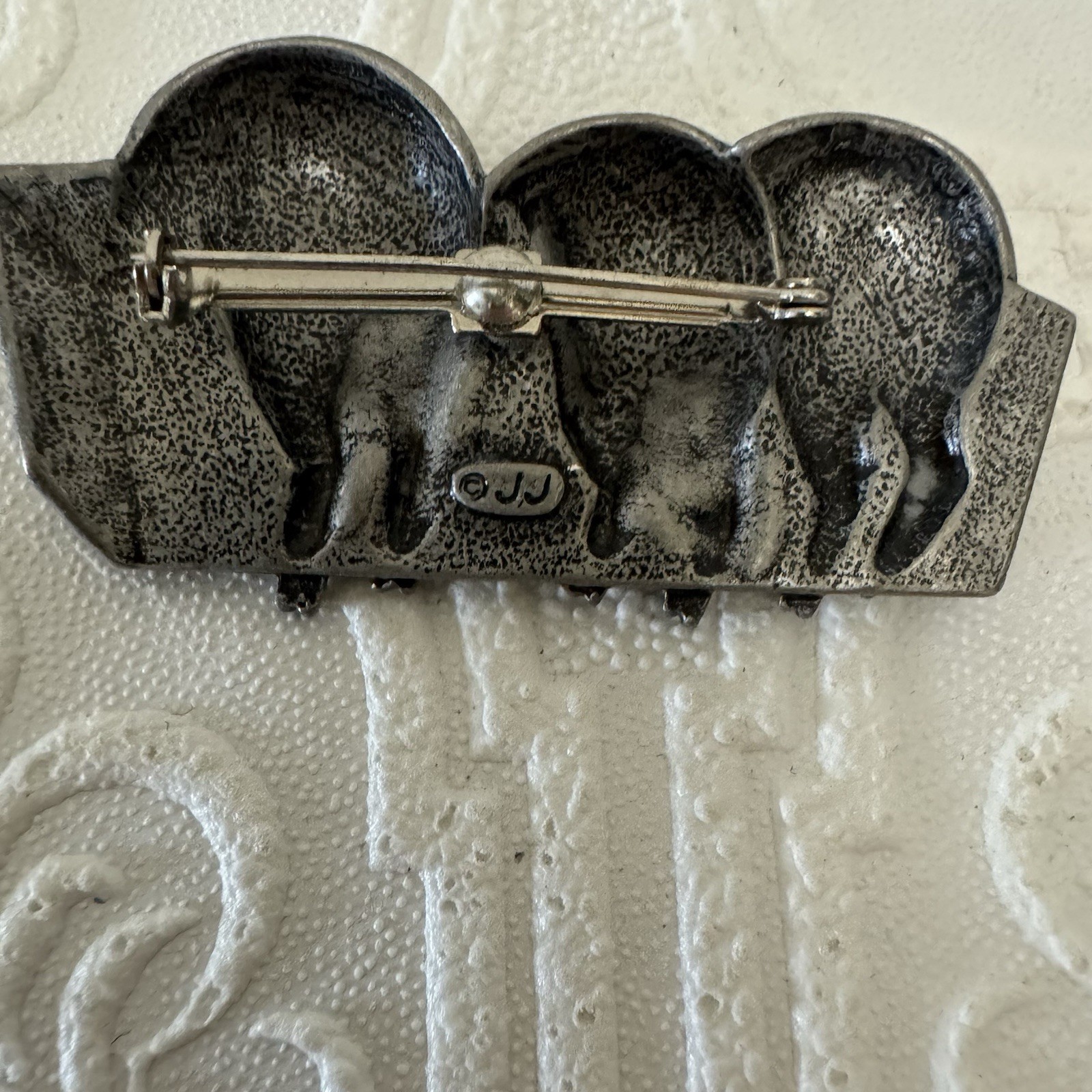 Vintage Pig Brooch Pins *Lot Of 5* Some Signed JJ Silver Tone Pewter Ceramic 3D