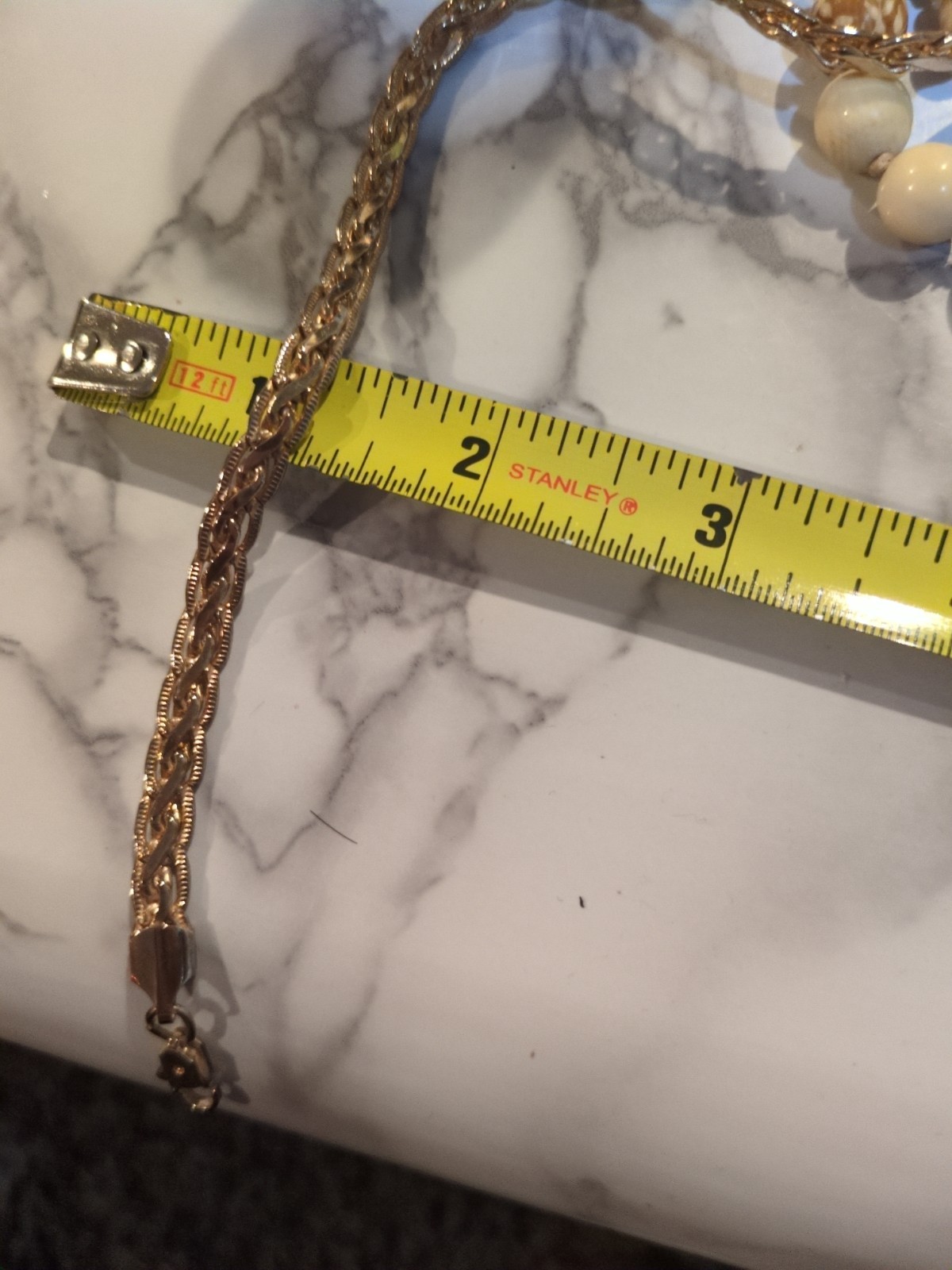 Heavy Vintage 14K Gold-Filled Woven Wheat Chain Necklace – 24 Inches, 49.07g