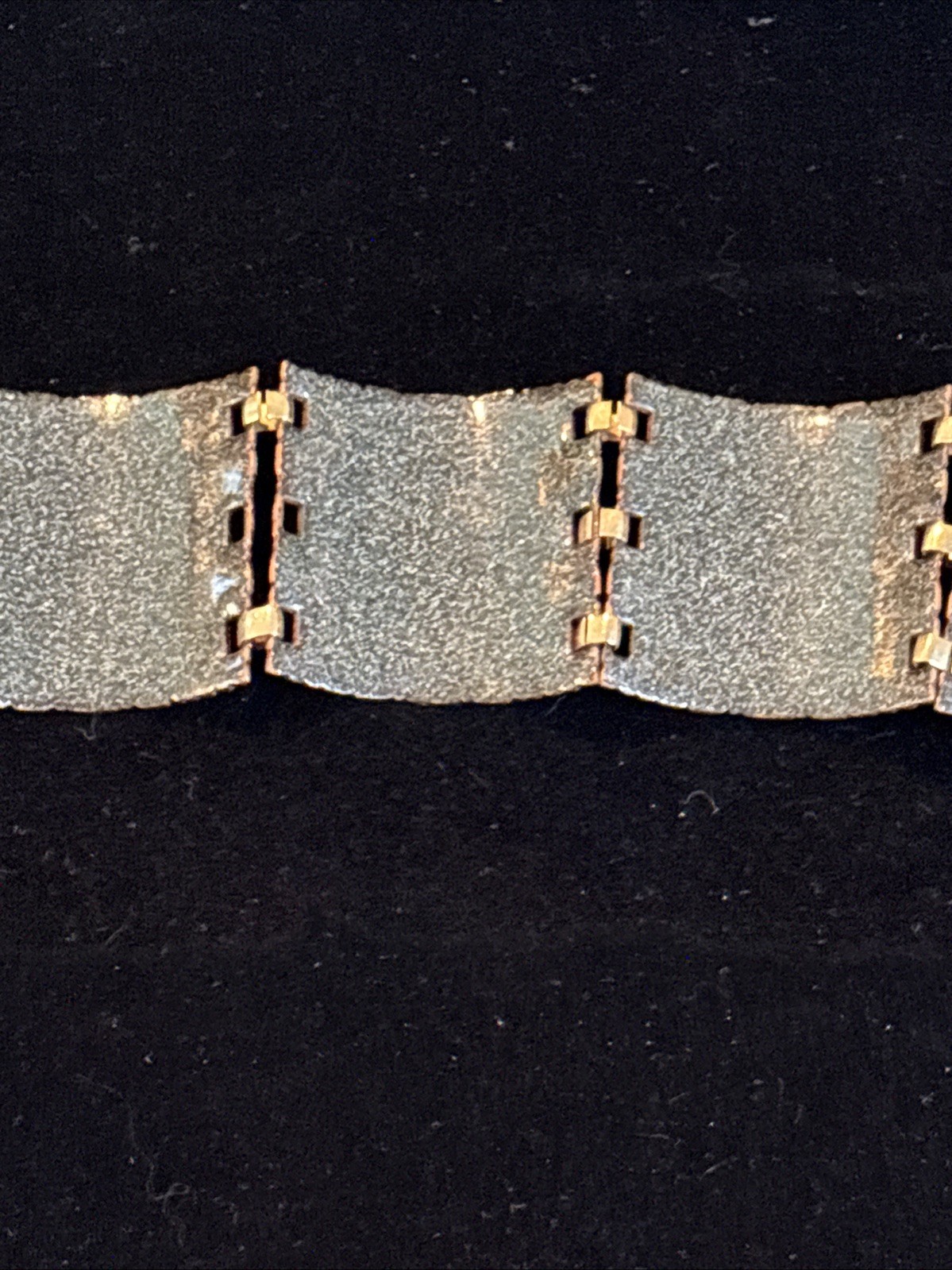 Vintage Copper Statement Bracelet! Enamel Over Copper 7”x2”