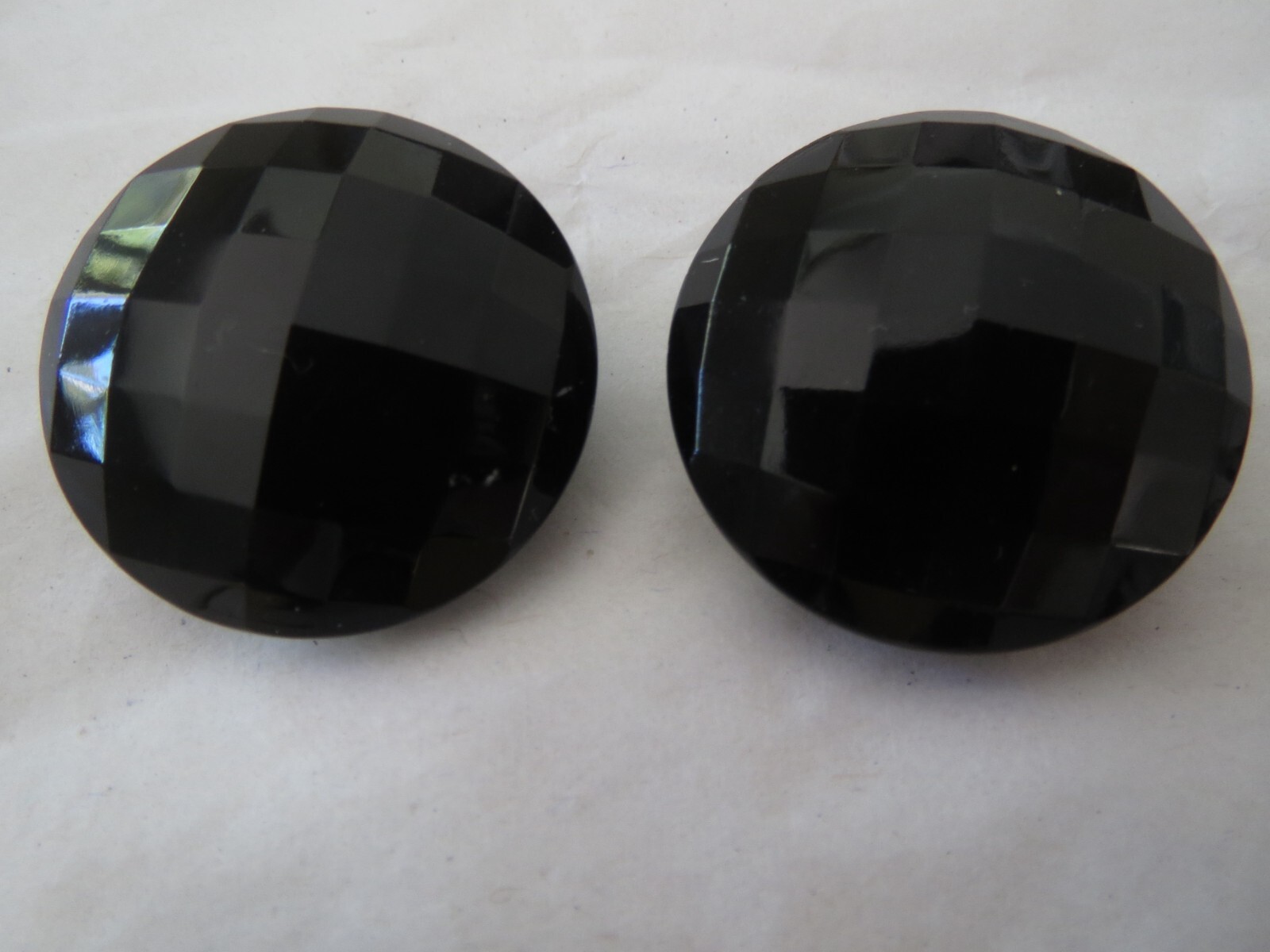 Vtg Lot Earrings All Black 1950s To 1980s