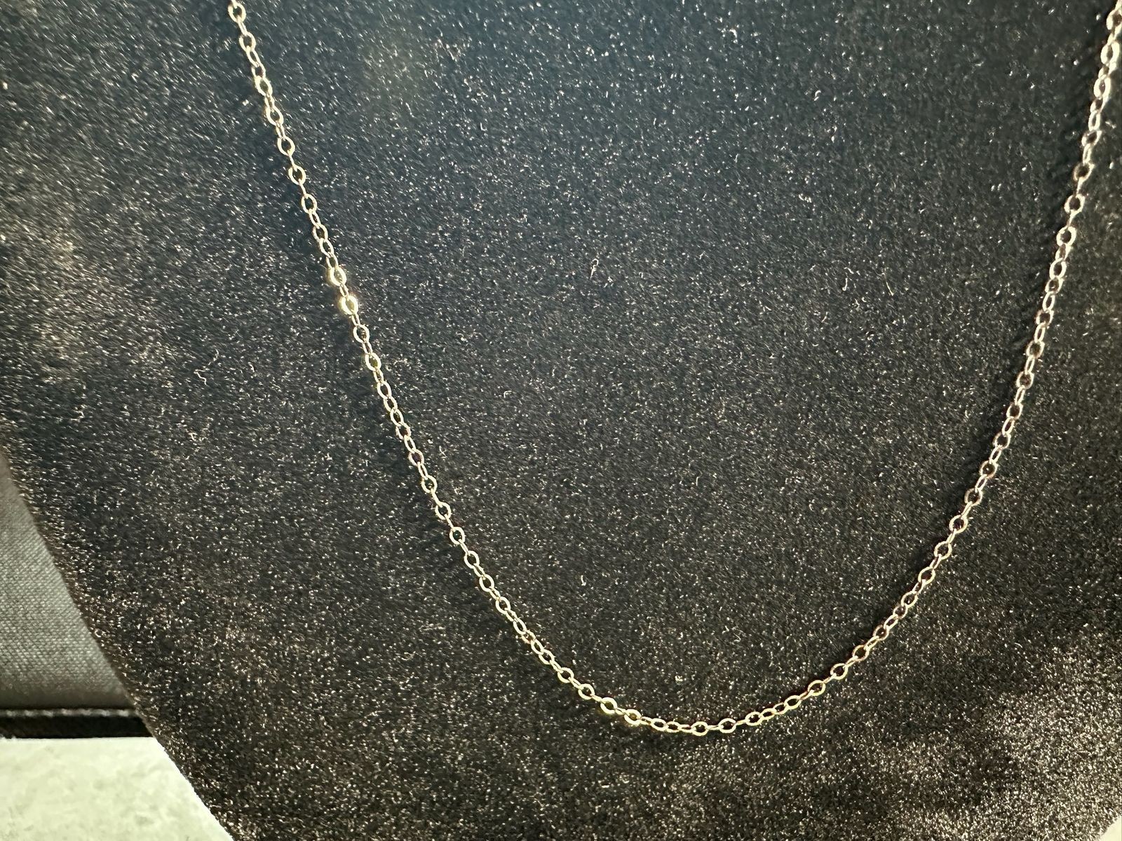 0.78g Vintage Sterling Silver 925 Delicate Oval Chain Necklace 18 in M