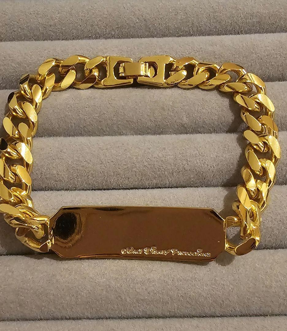 Disney Mickey Mouse Gold Chain Bracelet Vintage