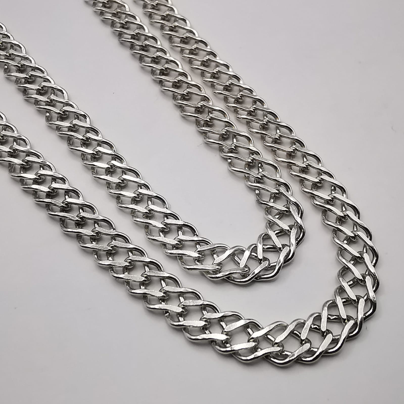 925 Sterling Silver Wheat Spiga Chain Necklace Statement Vintage Hallmarked