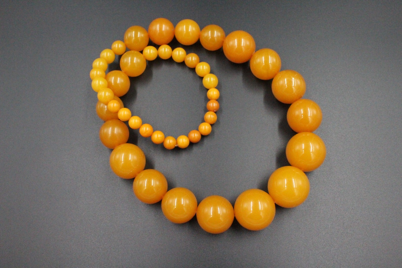 Authentic Baltic Amber Necklace Gift Ball Amber Yellow Necklace auction