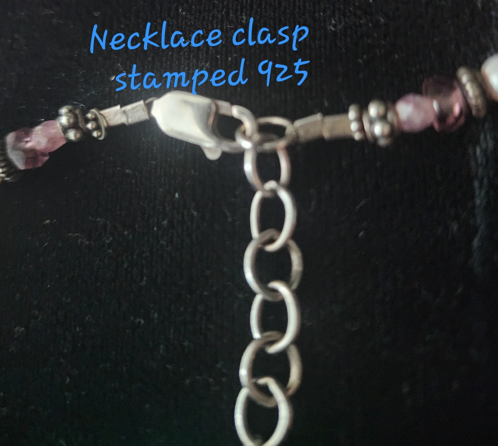 925 STERLING Necklace&Bracelet Multicolor PEARLS & Made With Swarovski CRYSTALS