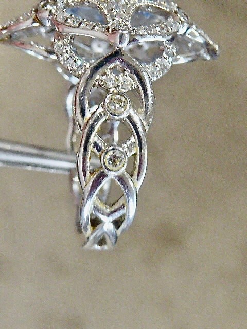 NEW 7CARAT SKY BLUE MINED CUSHION CUT TOPAZ & CZ STERLING RING SIZE 8 RING