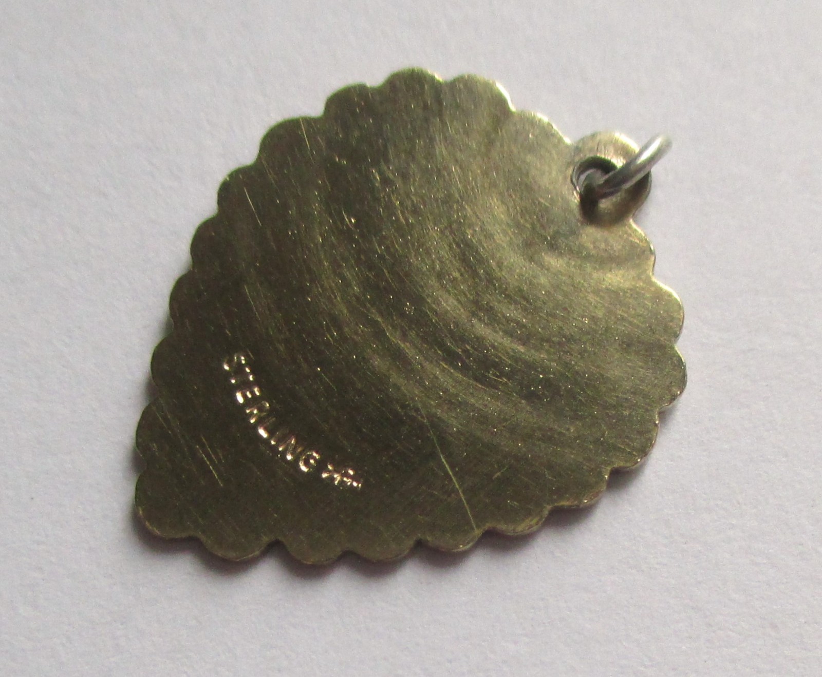 VINTAGE STERLING SILVER TO MY SWEETHEART LOVE TOKEN CHARM CLOVER GOLD WASH