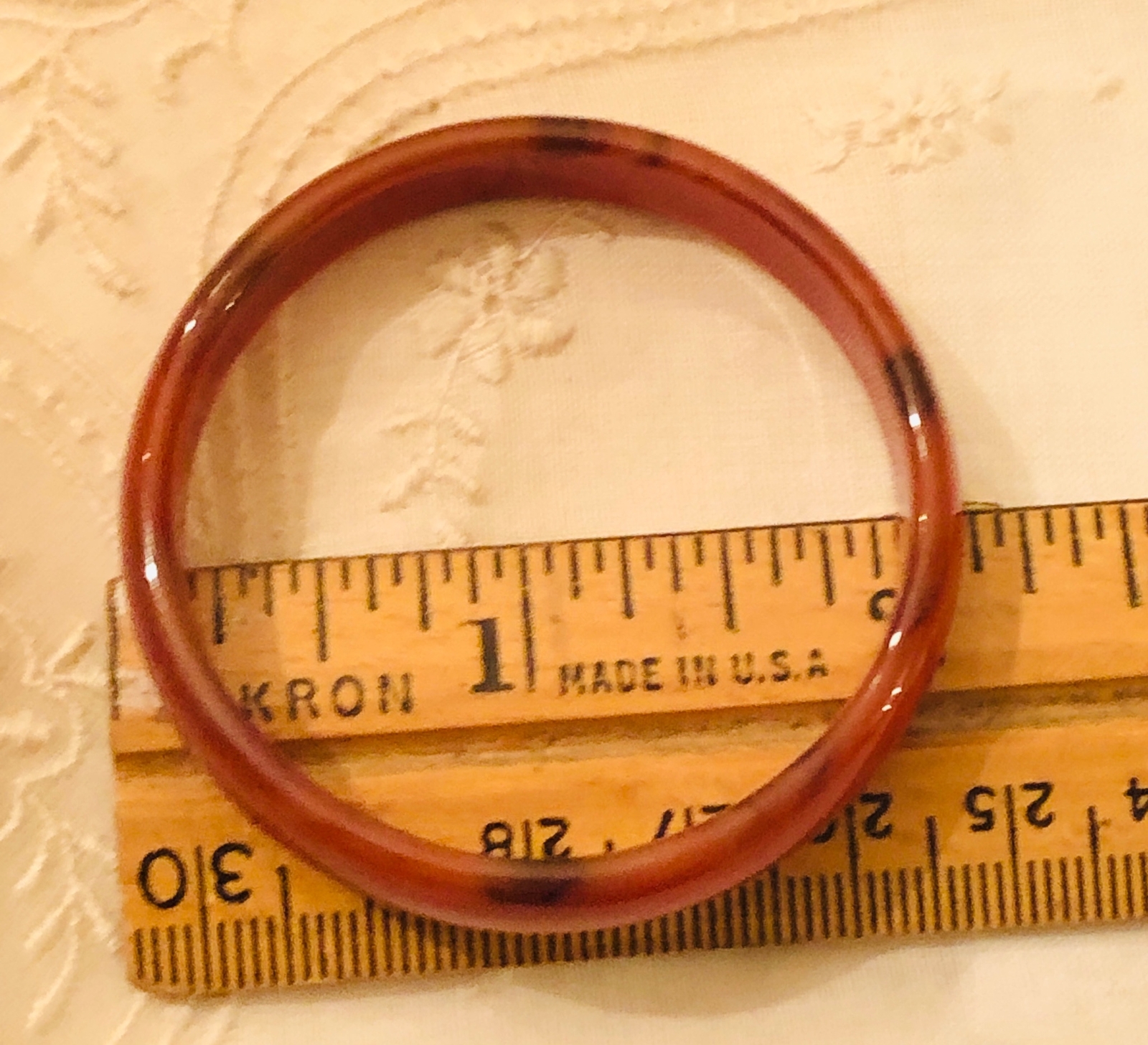 Natural Agate Bangle Bracelet Hand-Carved For Baby Child Small Adult Red 2 1/4″