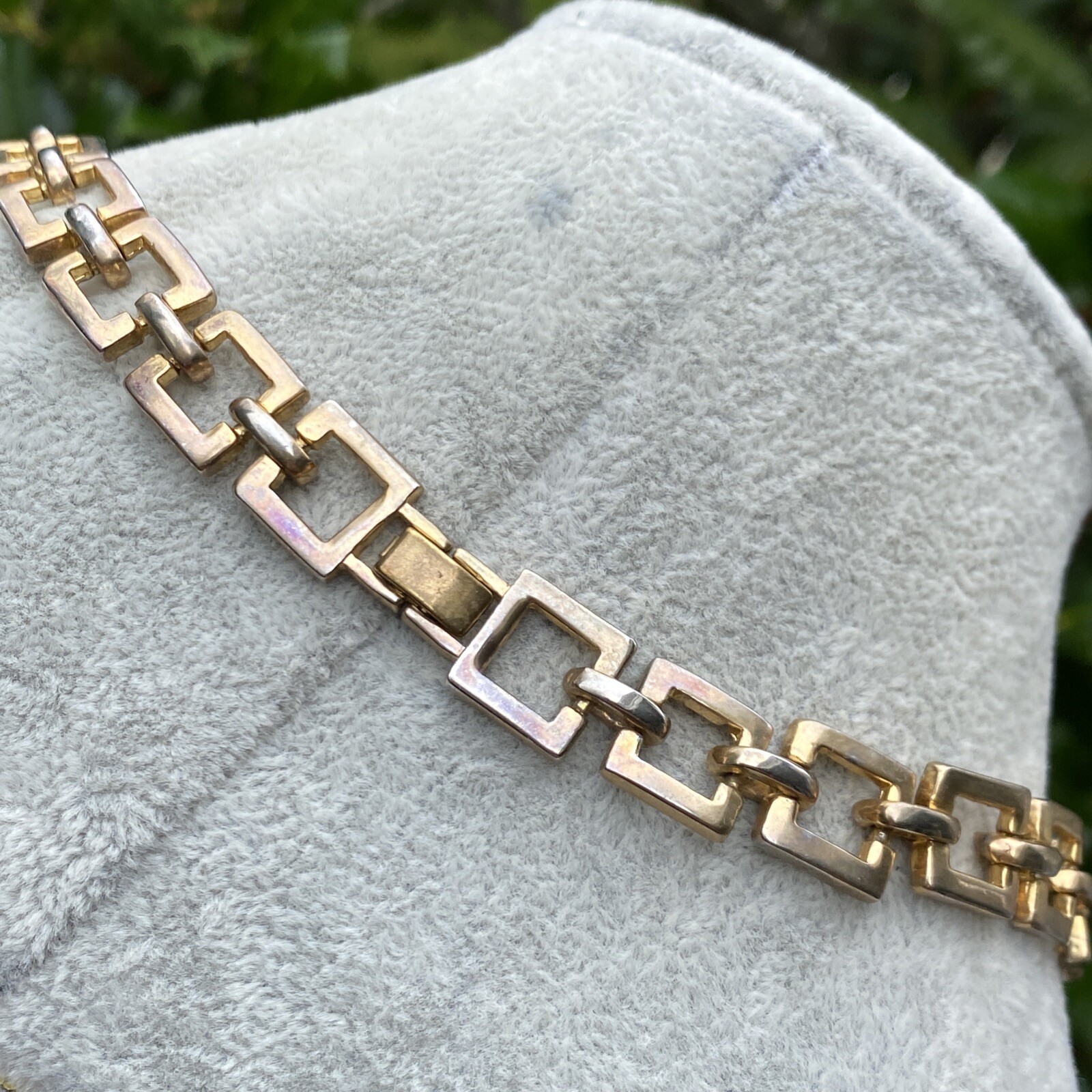 Vintage Choker Necklace Estate Jewelry Pre-Owned Gold Wash