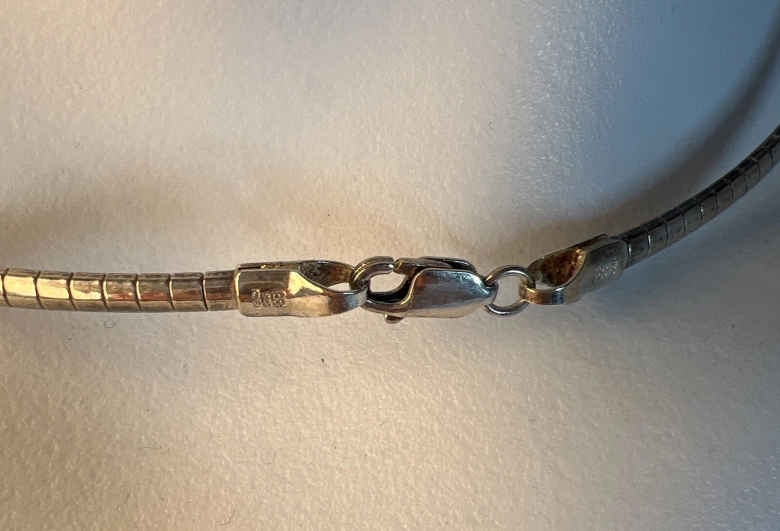 Vtg IBB 925 Sterling Silver Blue Crystal Statement Choker Collar Necklace 16”