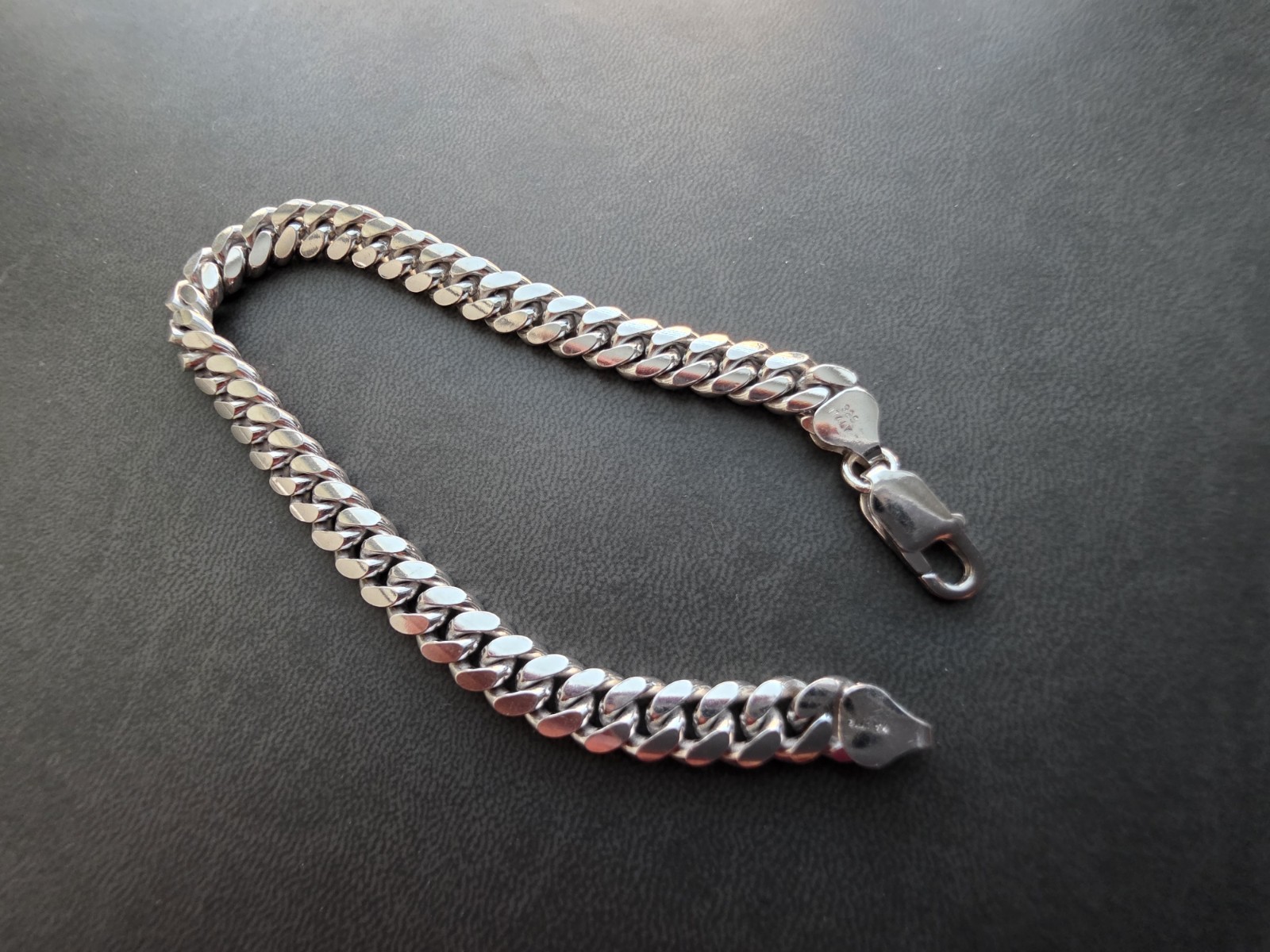 Spa Karizia Vintage Italian 925 Sterling Silver Cuban Link Bracelet 9 Inch