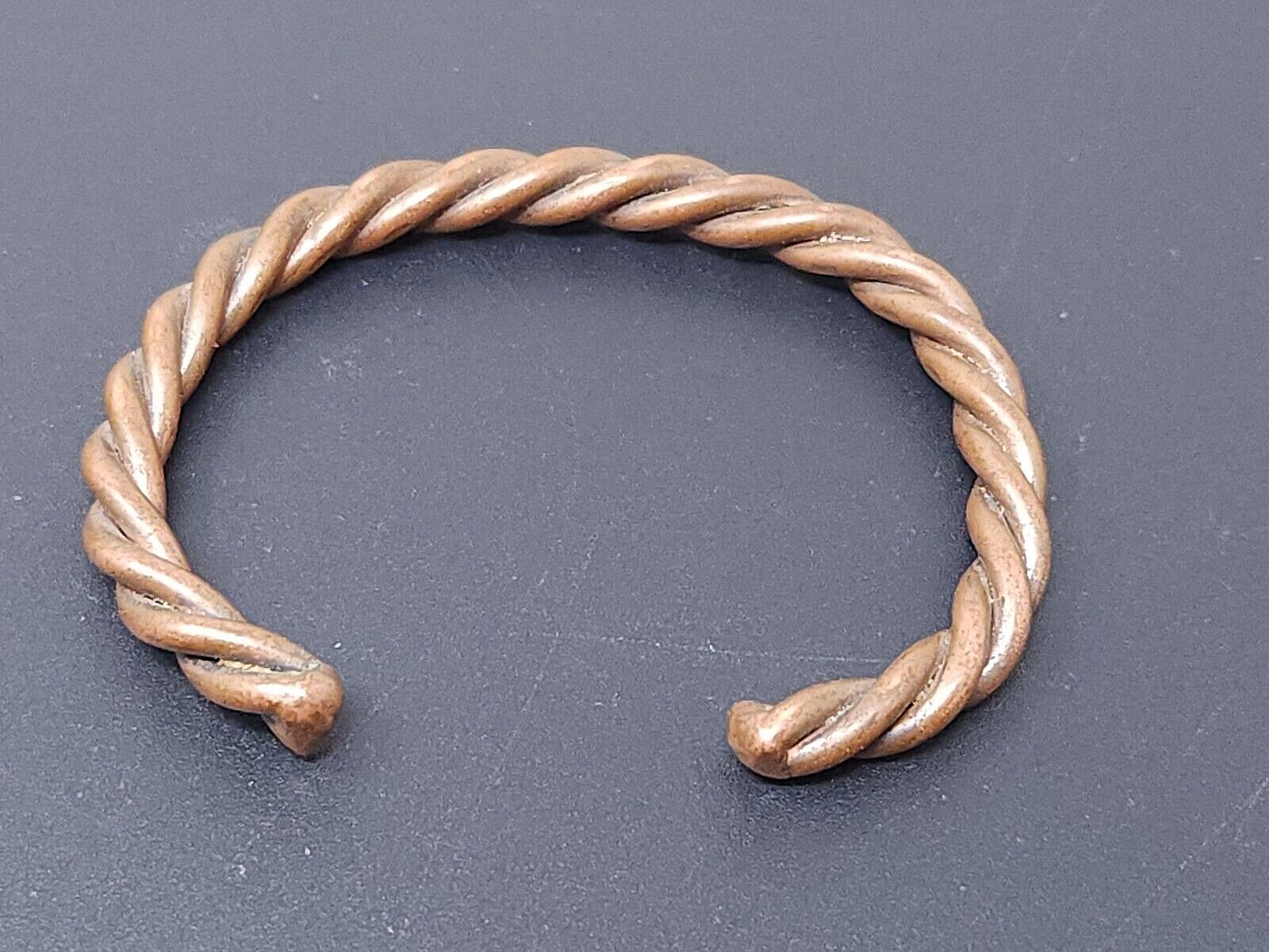 Vintage South Western Solid Copper Cuff Twisted Bracelet