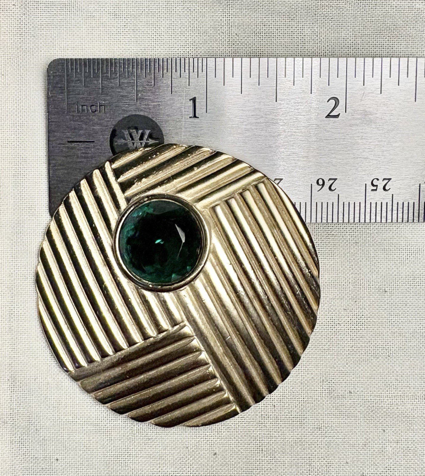 Vintage Bold Gold-Tone Costume Jewelry Brooch – 1980s/1990s Statement Pin, Deco