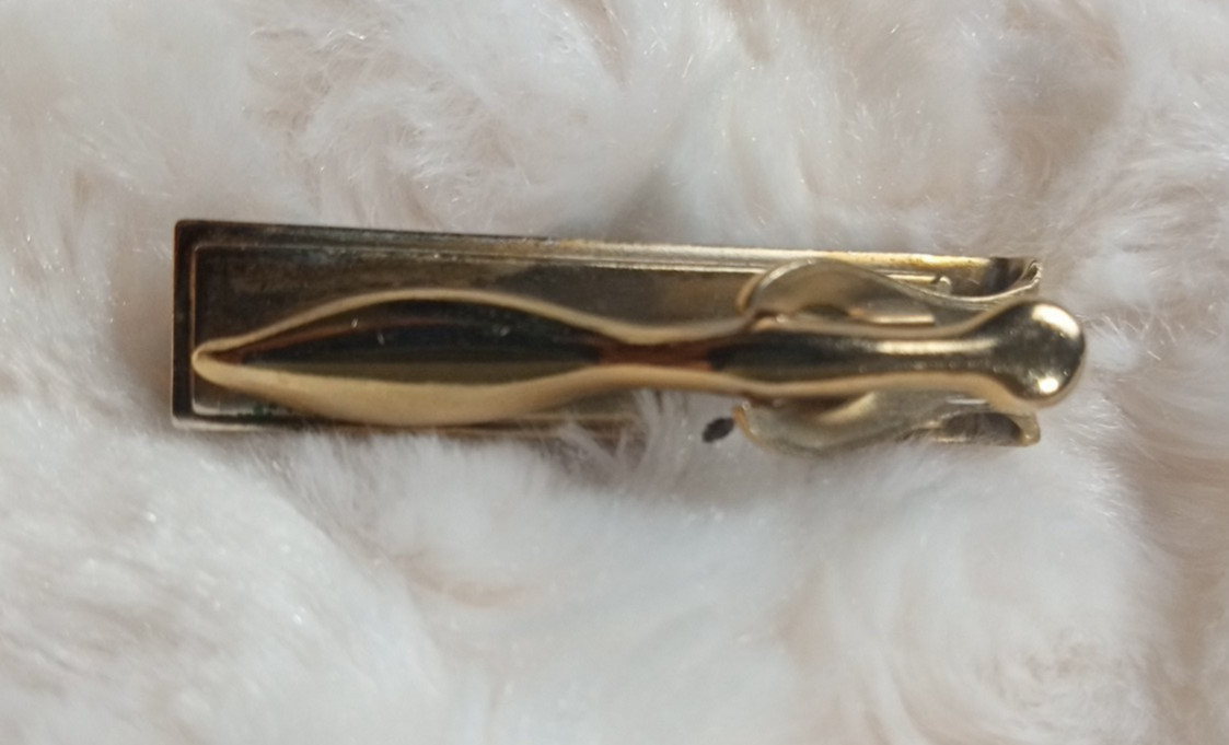 Vintage Men’s Guitar & Music Notes Cuff Links & Tie Clip
