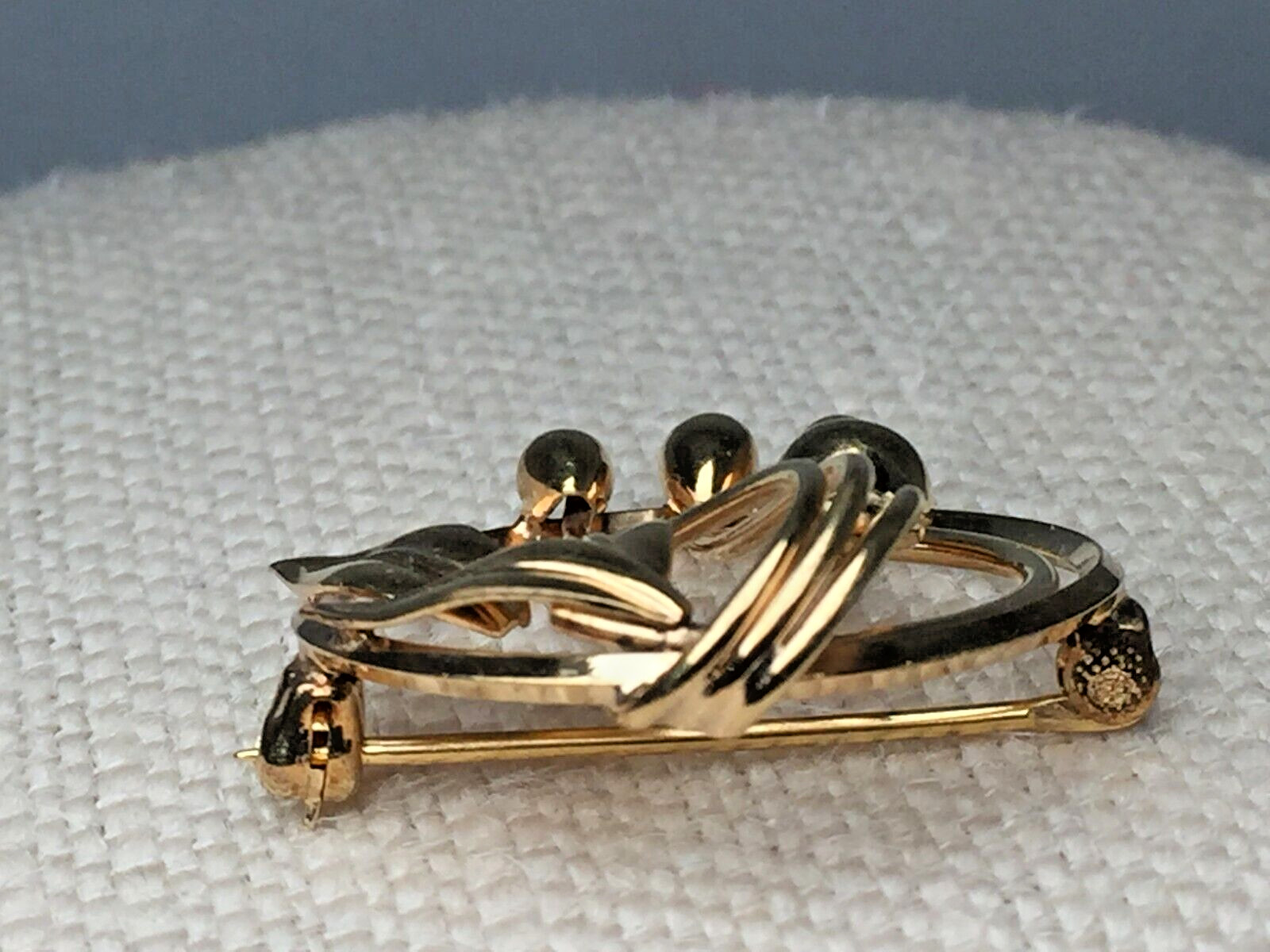 Lovely Vintage BB Binder Brothers 1/20 12K Gold Filled Flower Pin Brooch, 1 1/4″