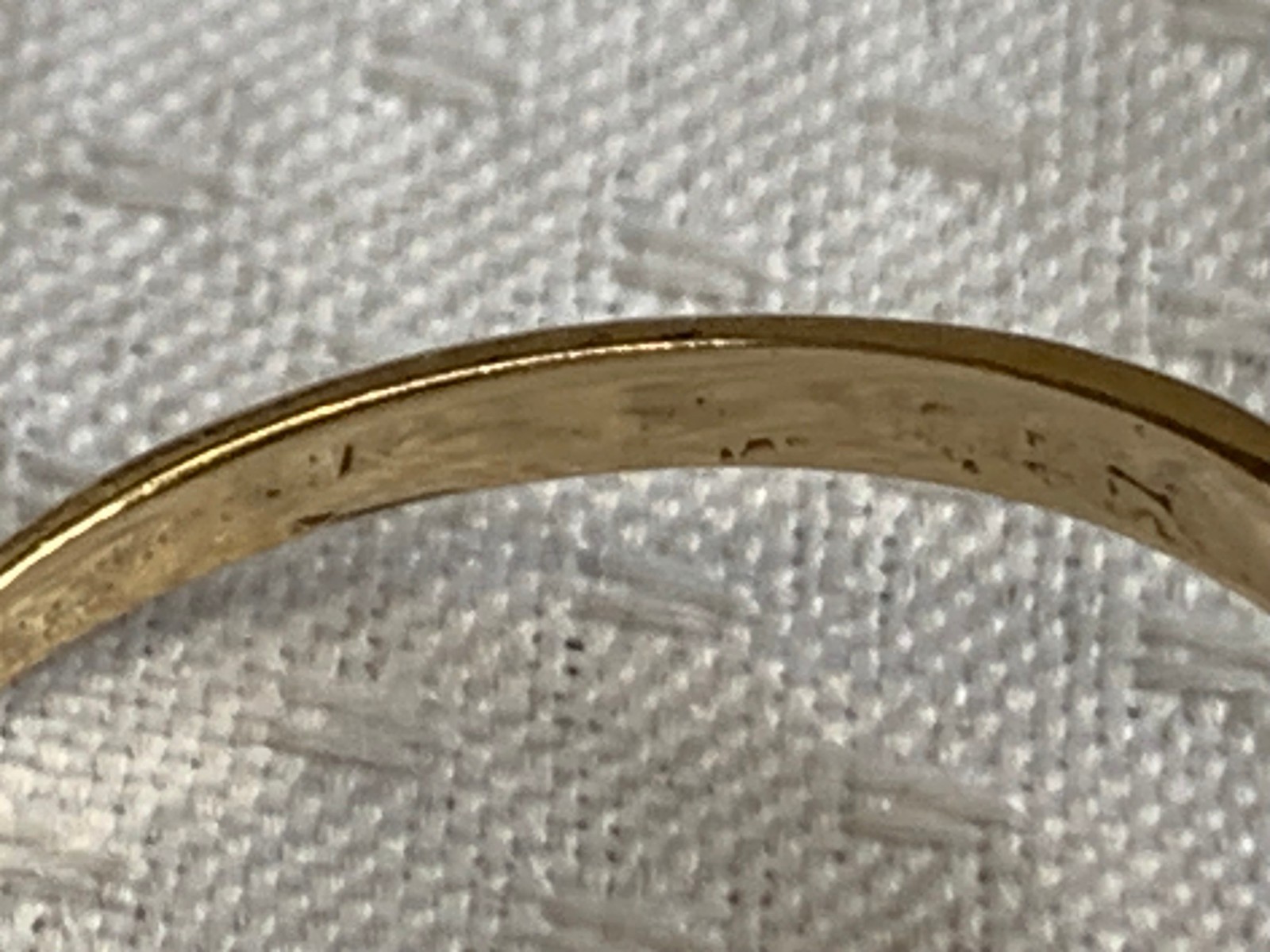 Vtg 10K Yellow Gold Ring 2.82g Fine Jewelry Size 7 Band Peach Color Stone *READ*