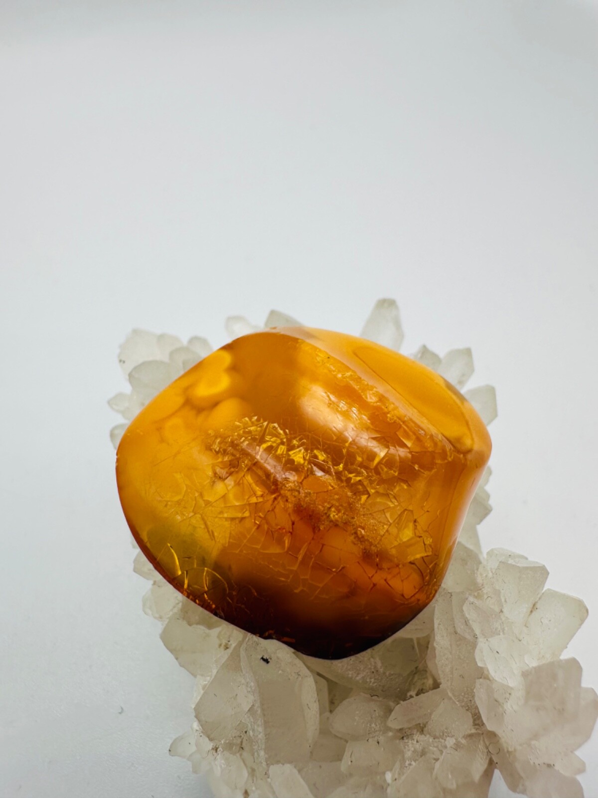 Vintage Baltic Amber Brooch Egg yolk USSR 1970s