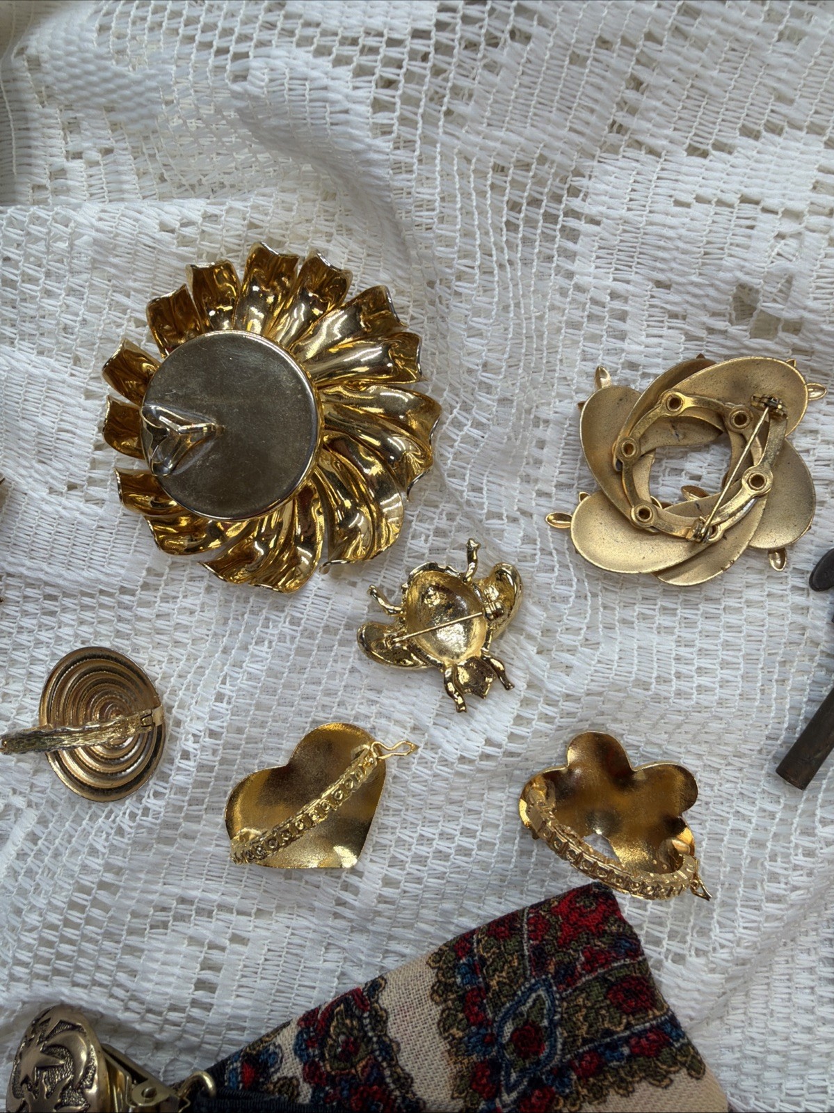 Jewely Lot Estate Scarf Rings Keys Beaded Bag Purse Gloves Pin Dish SEE PICS