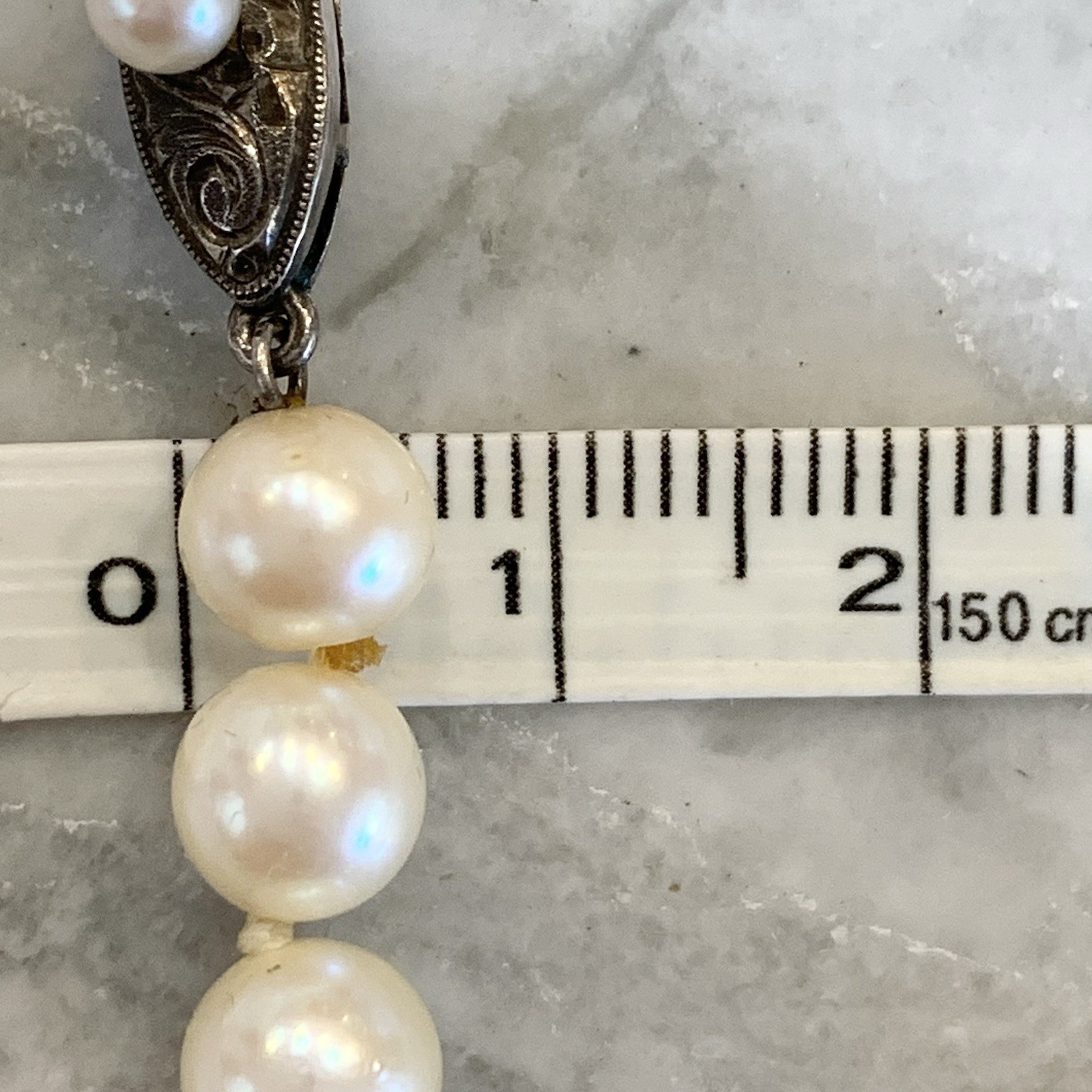 Hi Luster Fuji Akoya Pearl Necklace Strand Cream Graduated AAA+ 10mm VTG 19” WOW
