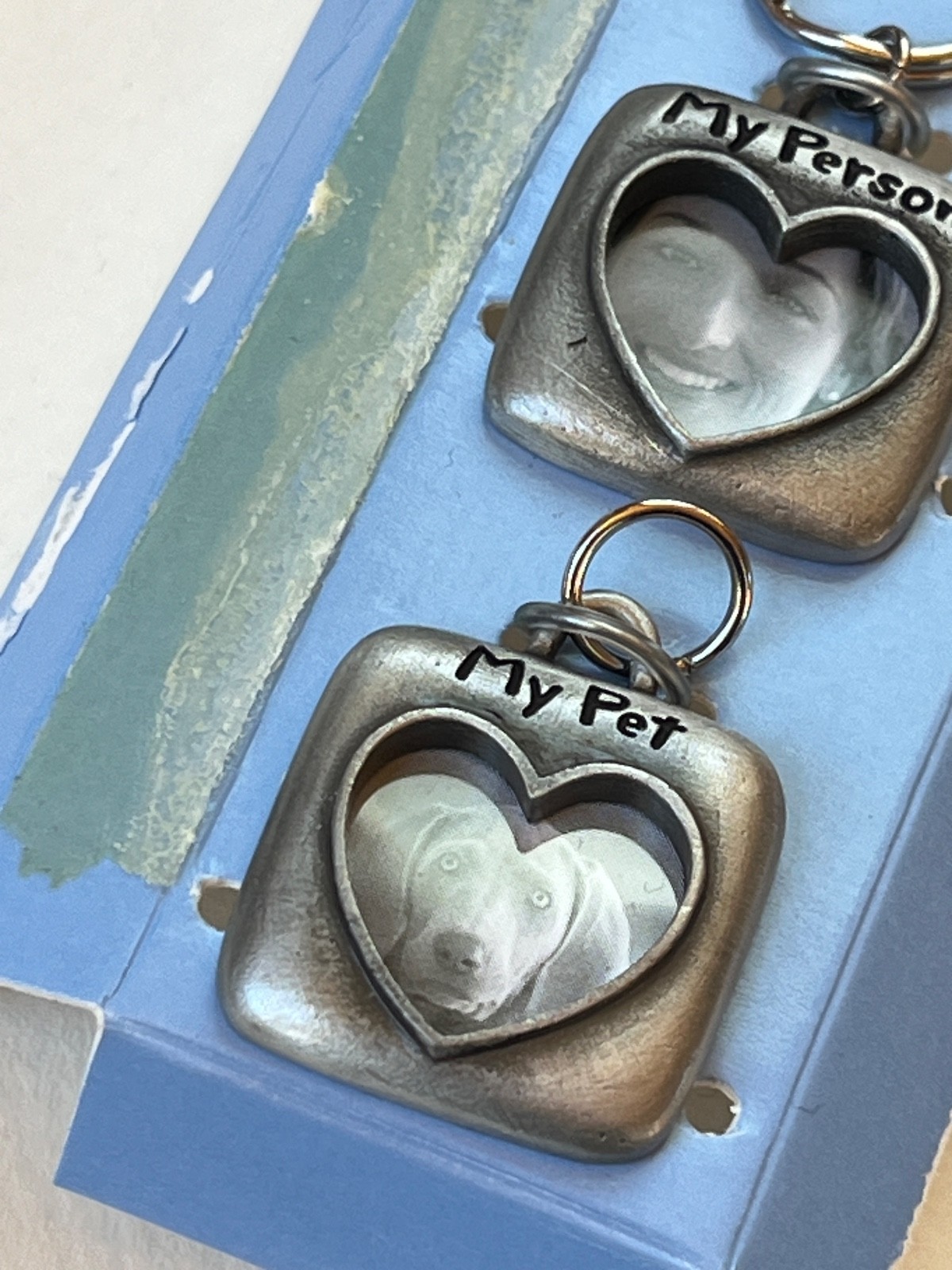 Lot of Hallmark My Person My Pet Square w Heart Opening Picture Frame Pendants