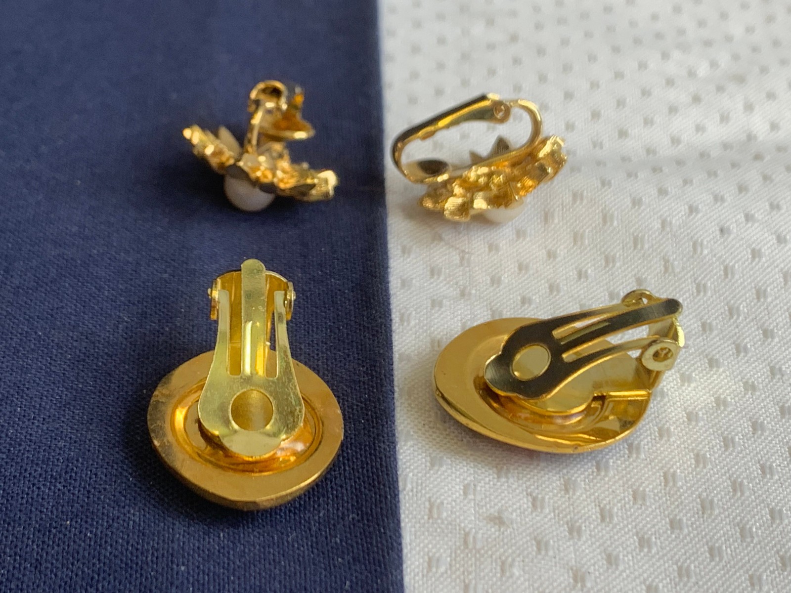 Vtg Clip-On Earring Lot Costume Jewelry Trifari Napier Avon Cloisonne Enamel