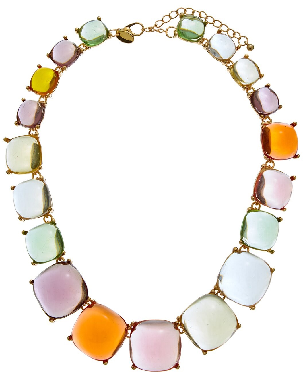 KJL Gripoix Resin Cabochon Gold Plated Collar Necklace & Earrings KENNETH © LANE