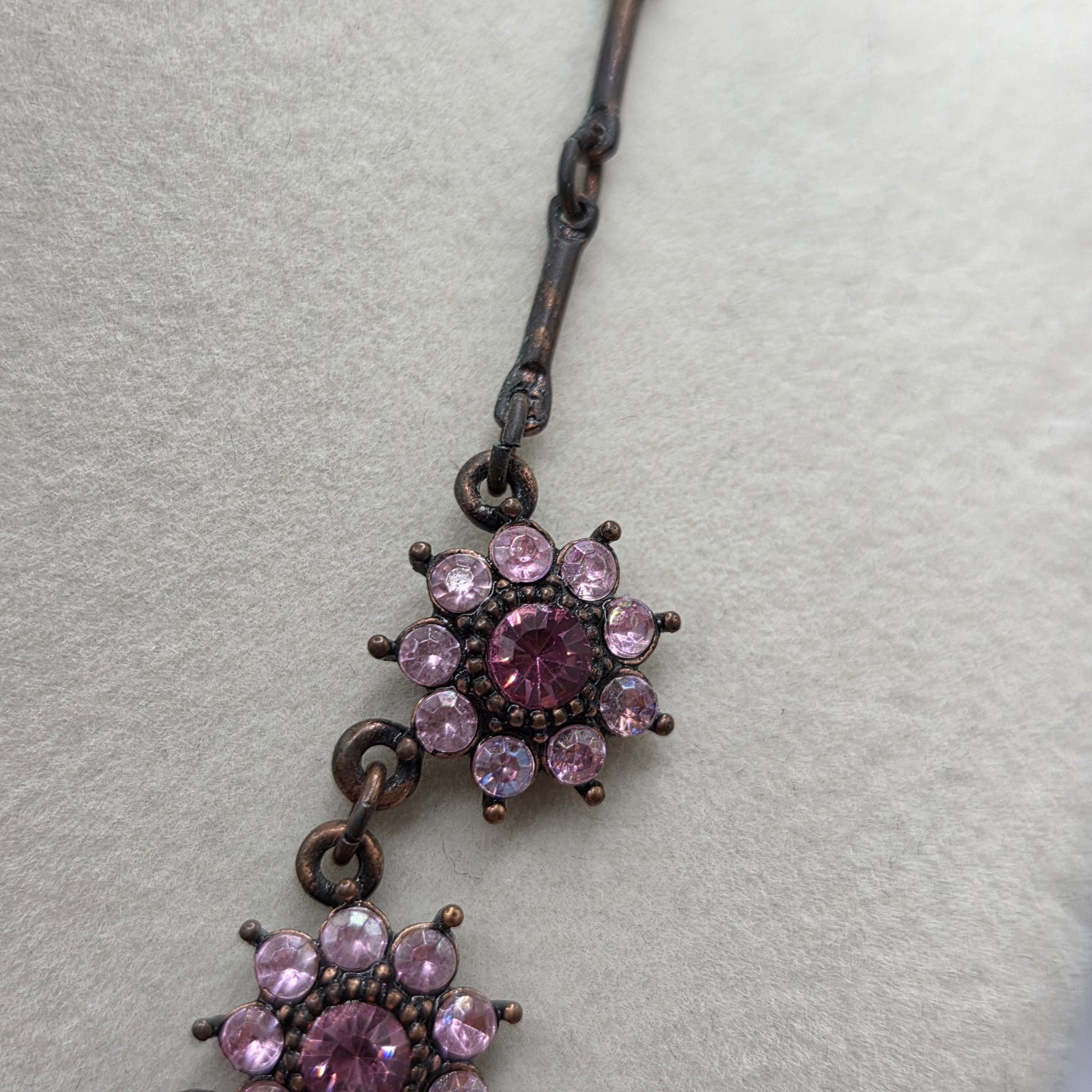 Vintage Avon Pink Flower Necklace And Earrings Set 16″ With 3″ Extender