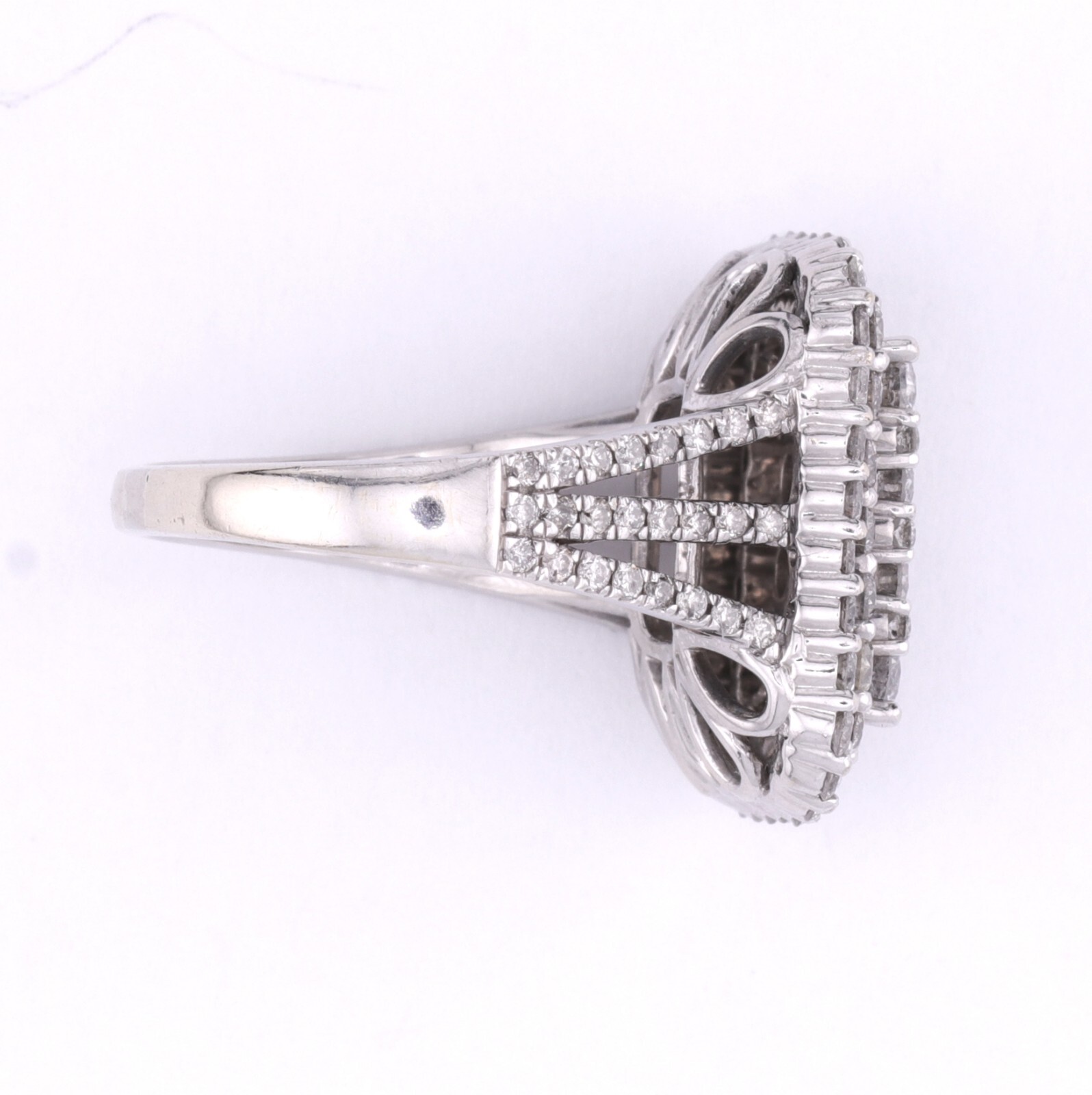 2 Carat Natural Diamond Right Hand Ring 14K White Gold Size 8 Spectacular