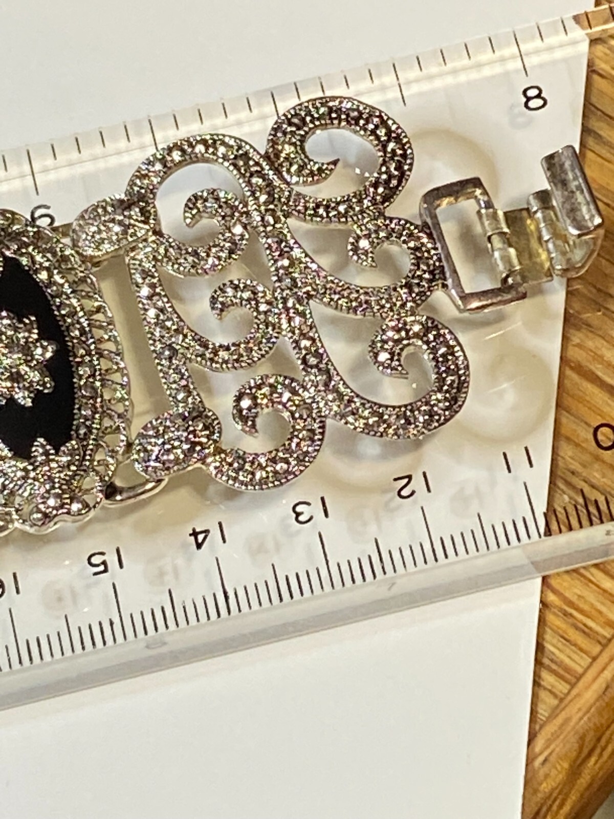 Victorian Wide Revival Bracelet Edwardian Design 8 Inch