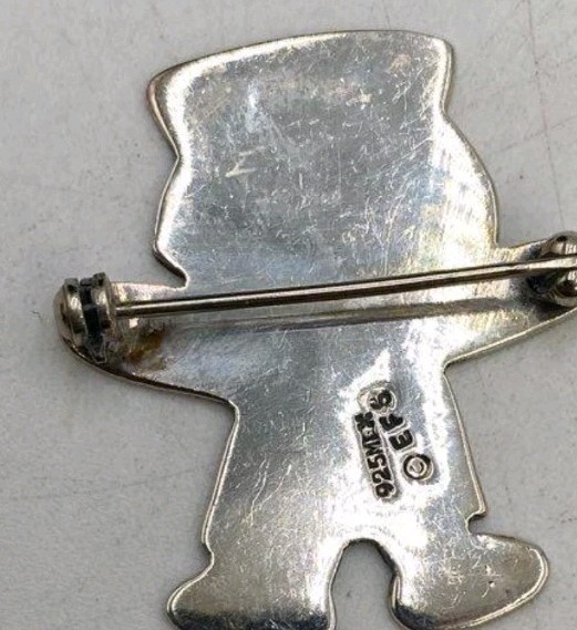 Sterling Silver Nurse Pin Stamped 925 MEX