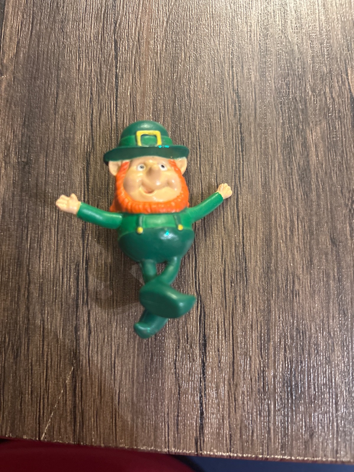 Vintage Bendable Posable Leprechaun Pin St Patrick’s Day Novelty